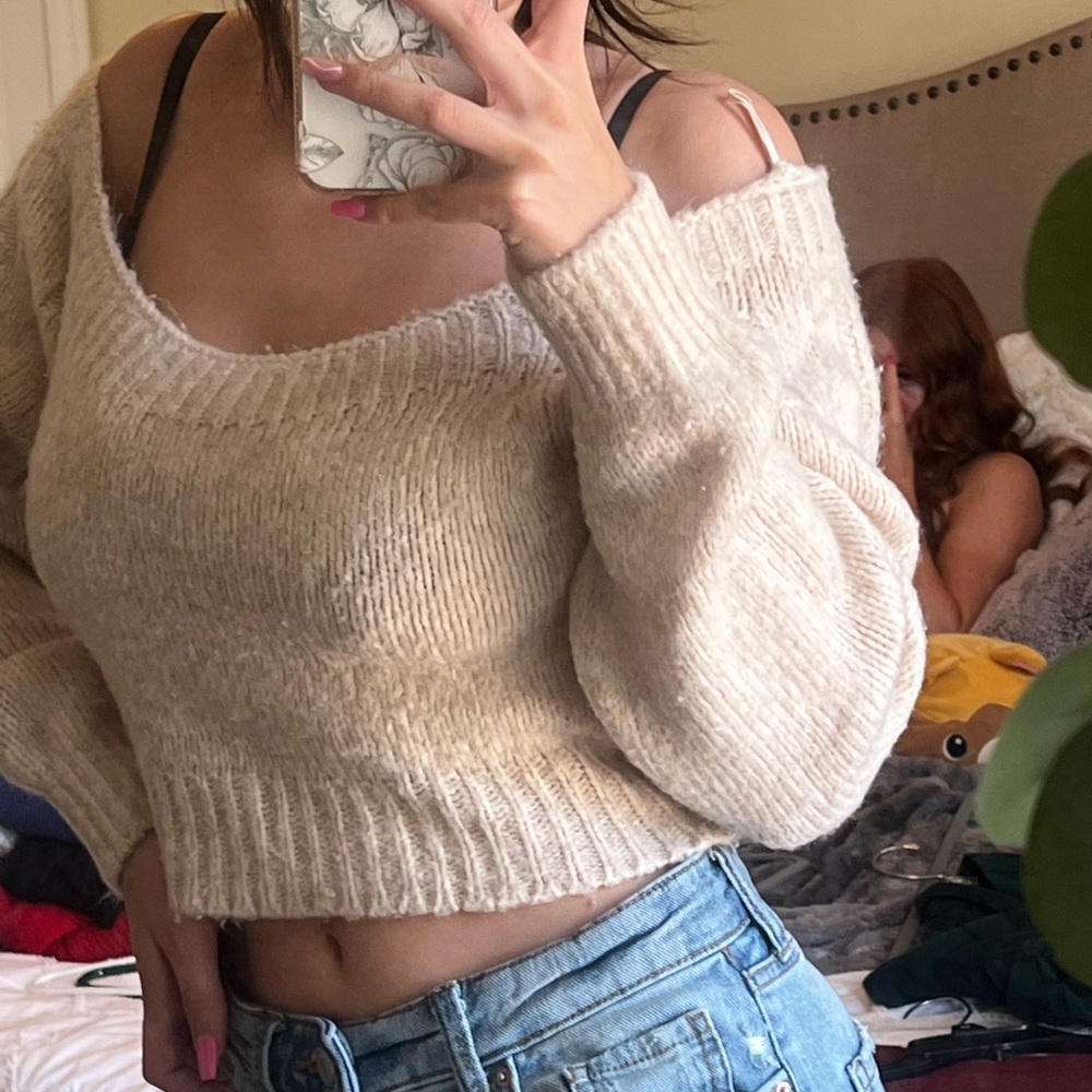 Cream sweater